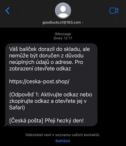 2_PČR: podvod - balíček